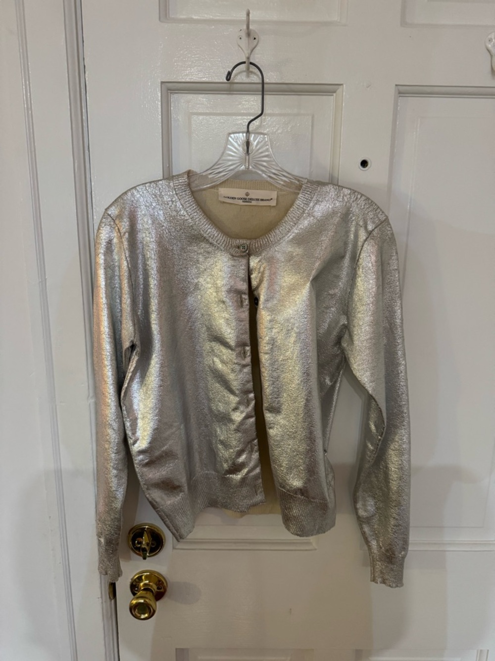 Golden Goose Silver Cardigan Sweater